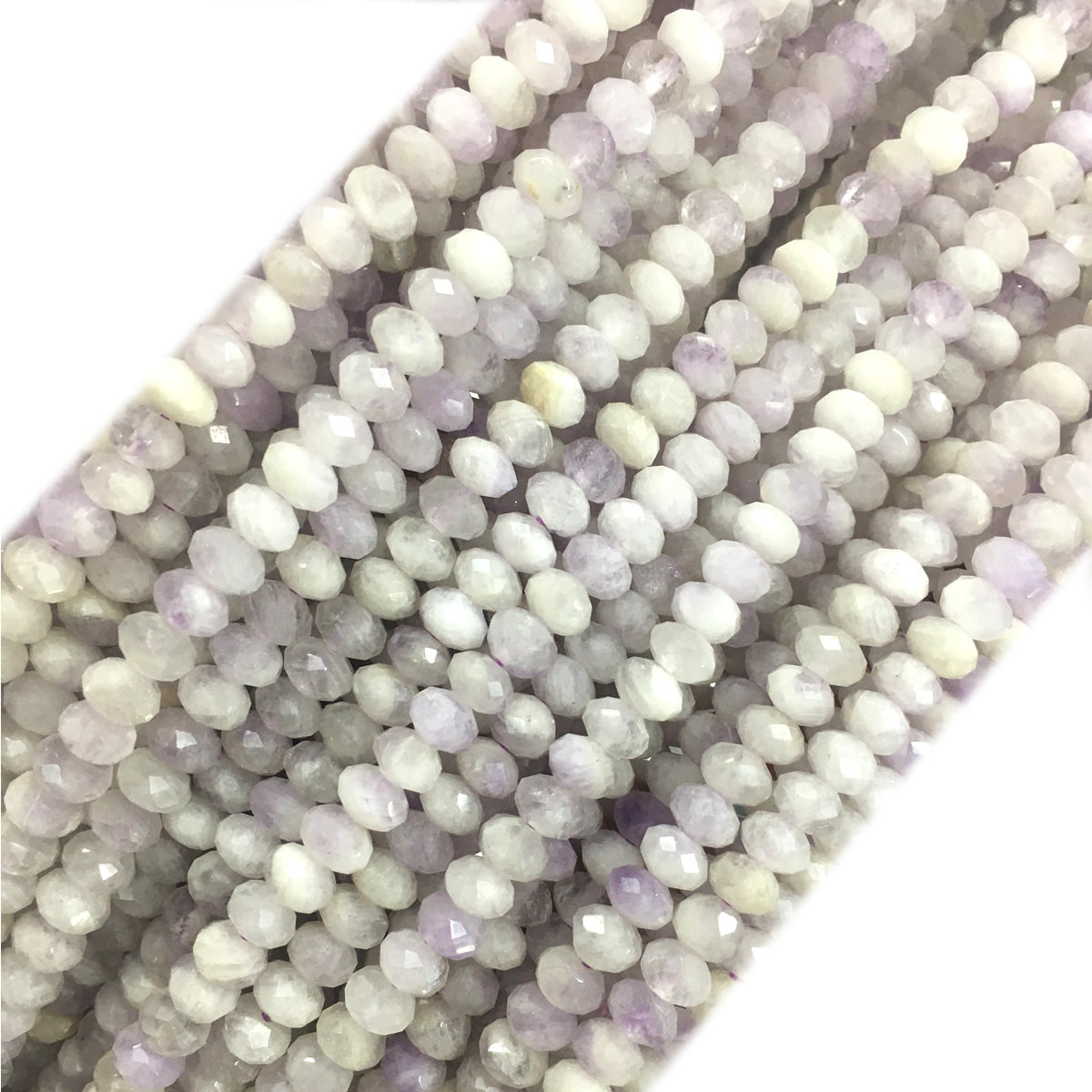 CNA36 Lavender Amethyst Beads Faceted Rondelle 4x6mm 15" Strand