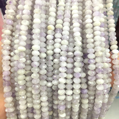 CNA36 Lavender Amethyst Beads Faceted Rondelle 4x6mm 15" Strand