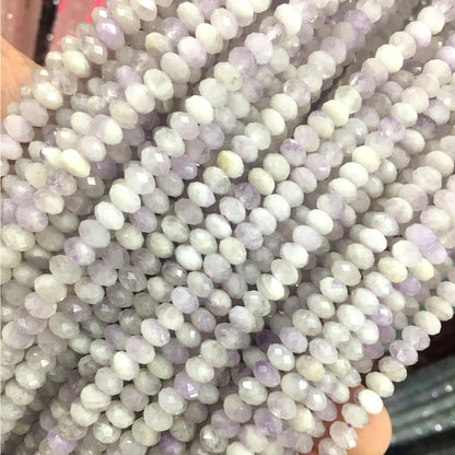 CNA36 Lavender Amethyst Beads Faceted Rondelle 4x6mm 15" Strand