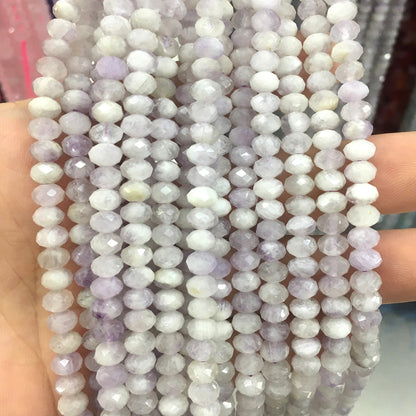 CNA37 Lavender Amethyst Beads Faceted Rondelle 5x8mm 15" Strand