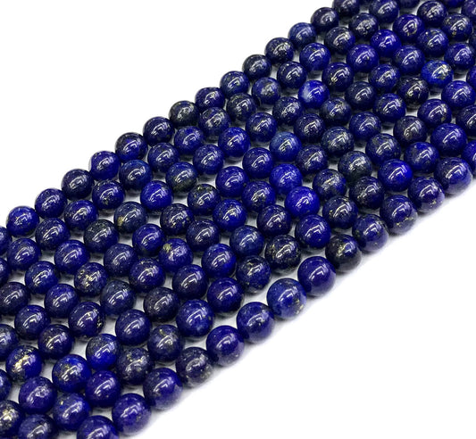 CNL10 Lapis Lazuli Gemstone Beads Smooth Round 4mm 15" Strand