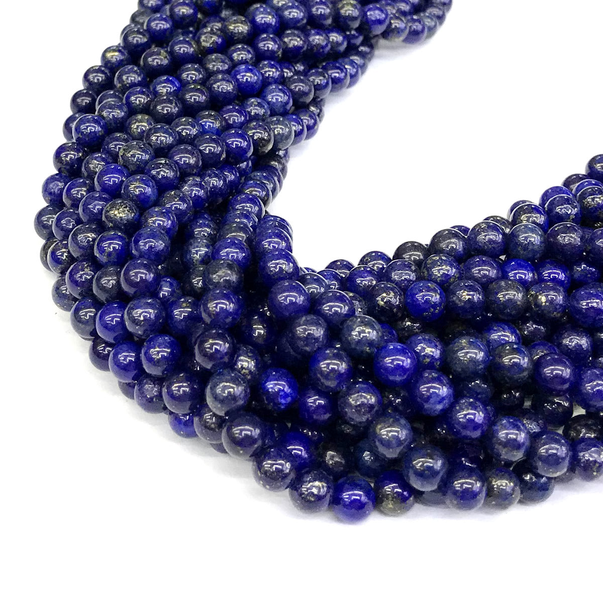 CNL11 Lapis Lazuli Gemstone Beads Smooth Round 6mm 15" Strand