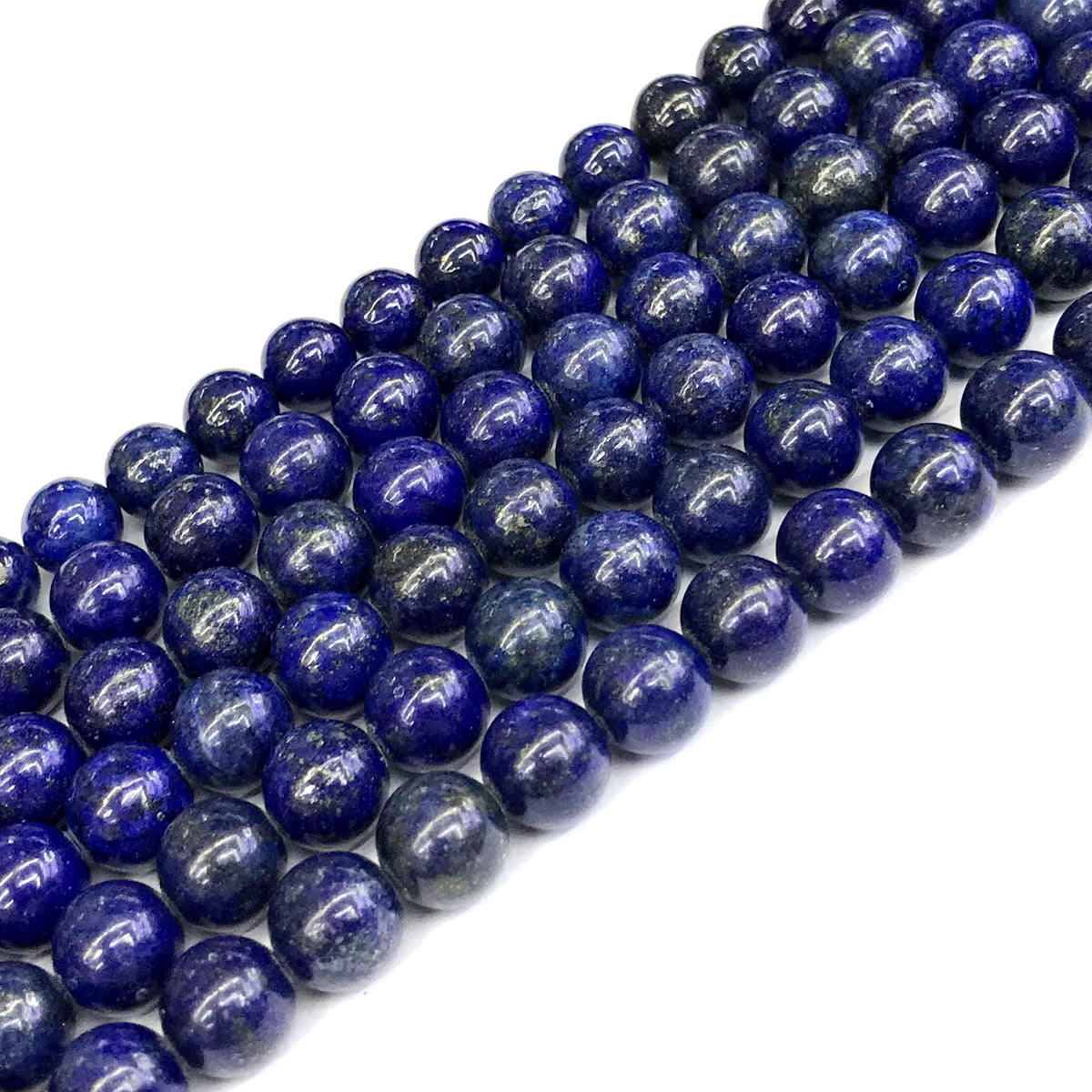 CNL12 Lapis Lazuli Gemstone Beads Smooth Round 8mm 15" Strand