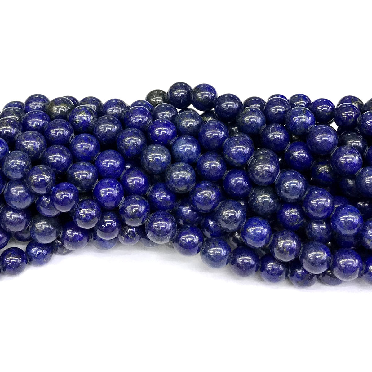 CNL12 Lapis Lazuli Gemstone Beads Smooth Round 8mm 15" Strand