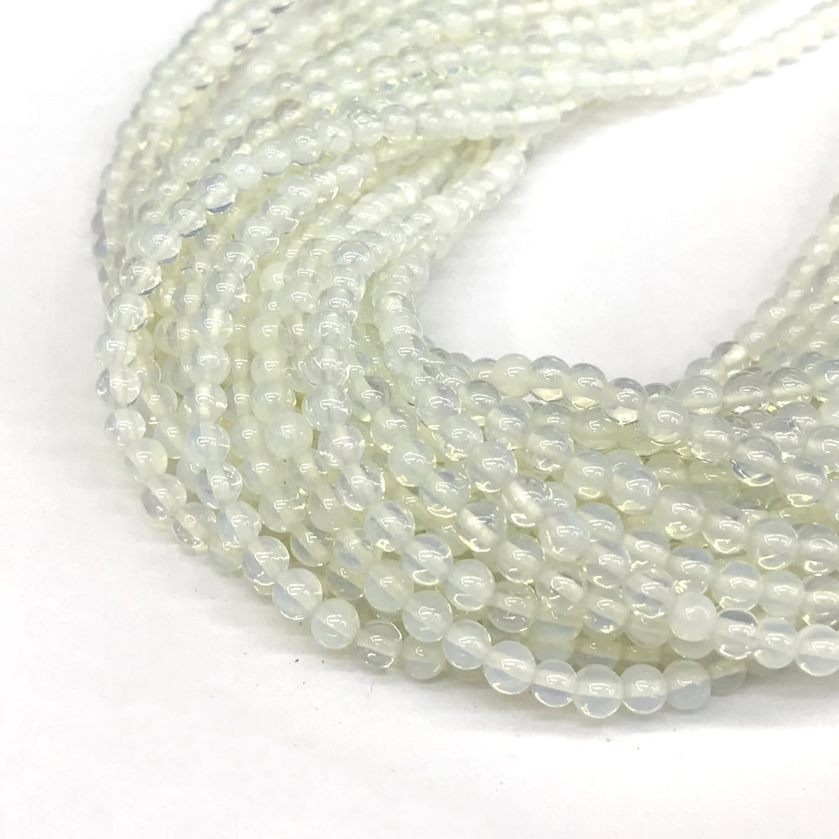 COP112 Opalite Beads Smooth Round 4mm 15" Strand