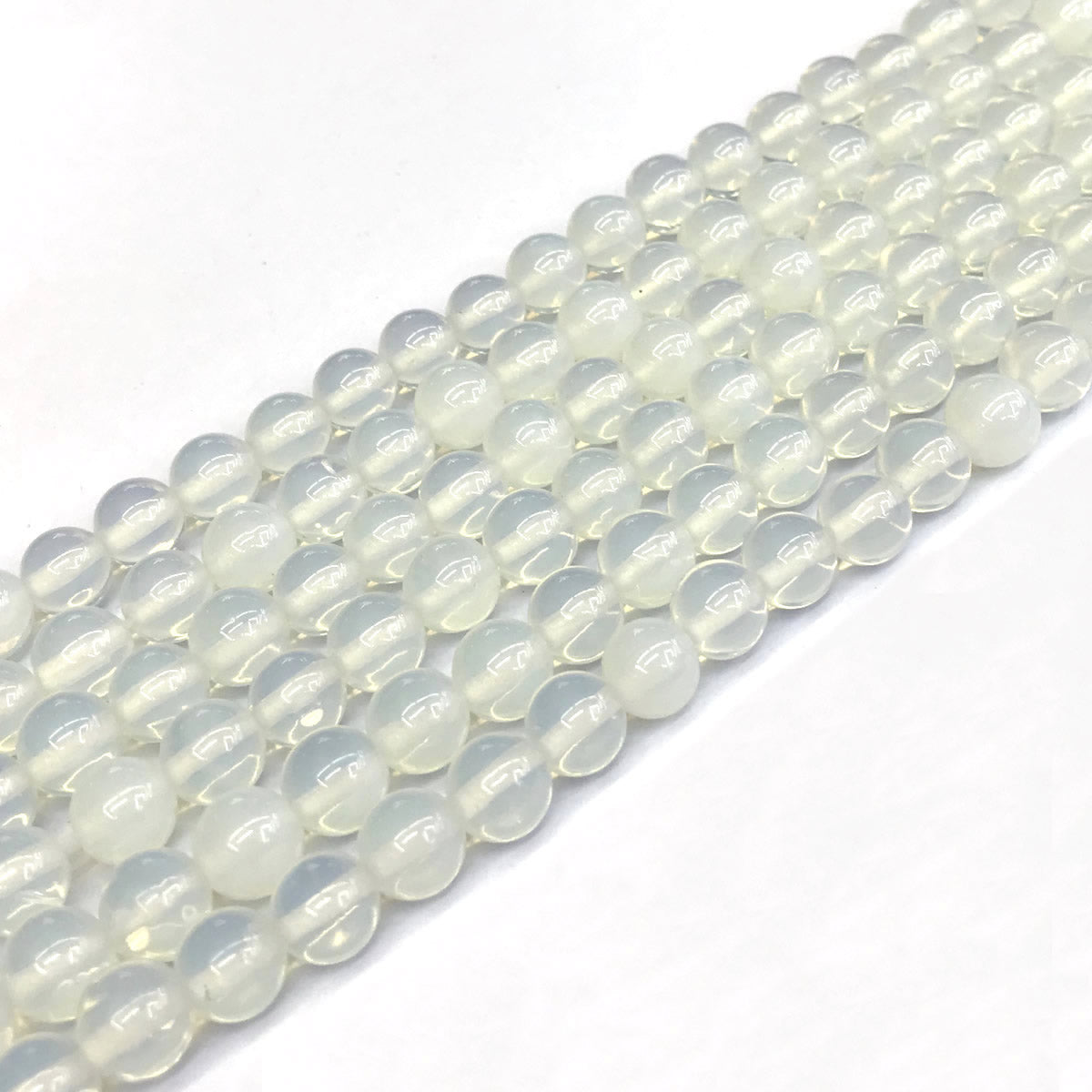 COP113 Opalite Beads Smooth Round 6mm 15" Strand