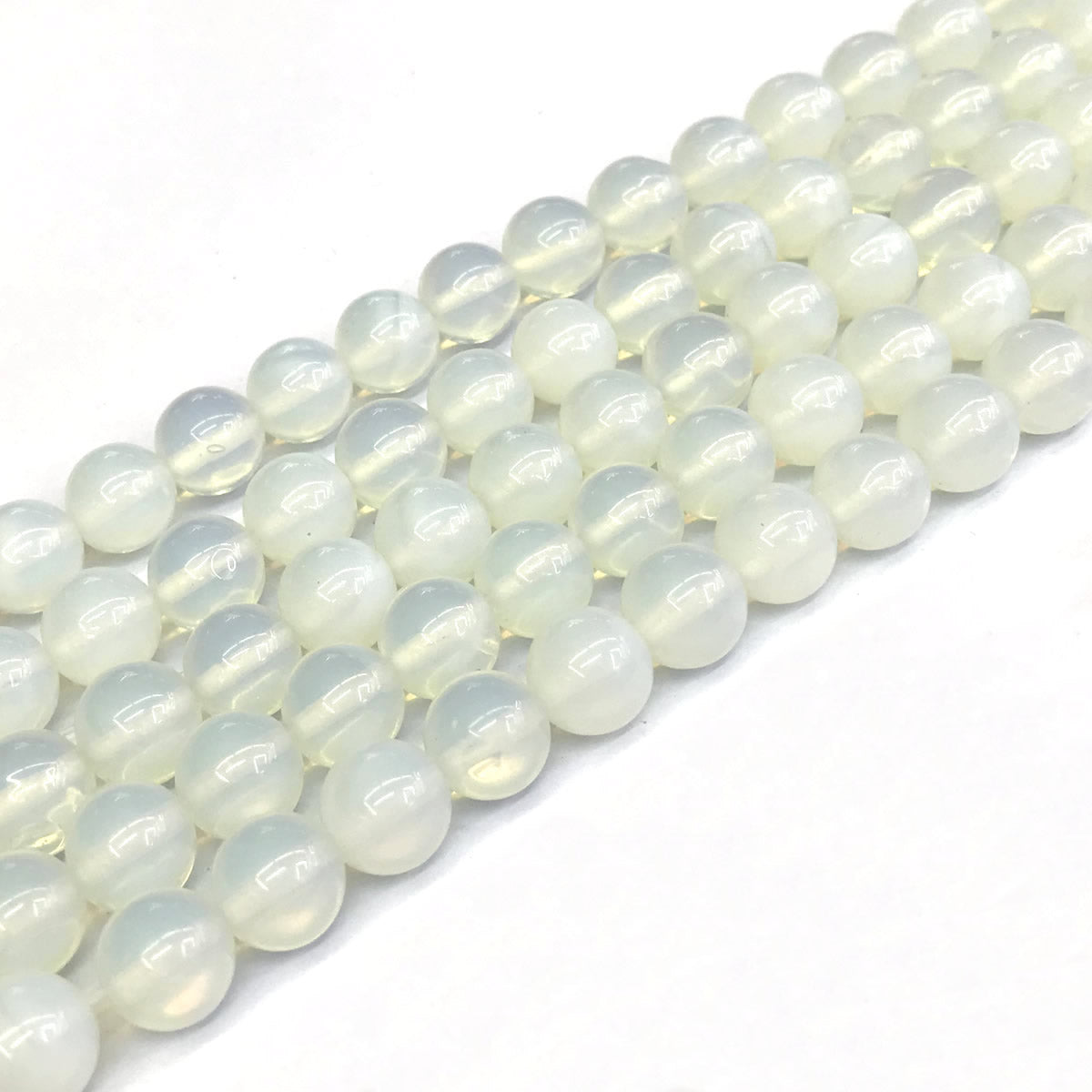 COP114 Opalite Beads Smooth Round 8mm 15" Strand