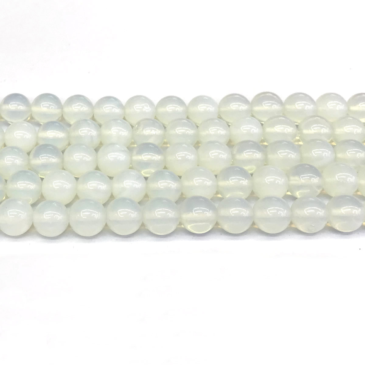 COP114 Opalite Beads Smooth Round 8mm 15" Strand