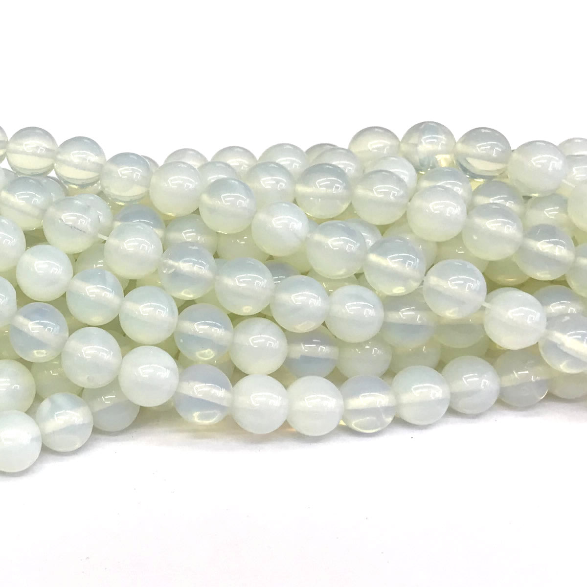 COP114 Opalite Beads Smooth Round 8mm 15" Strand