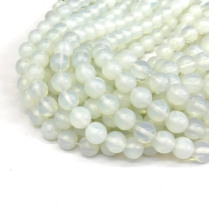 COP114 Opalite Beads Smooth Round 8mm 15" Strand