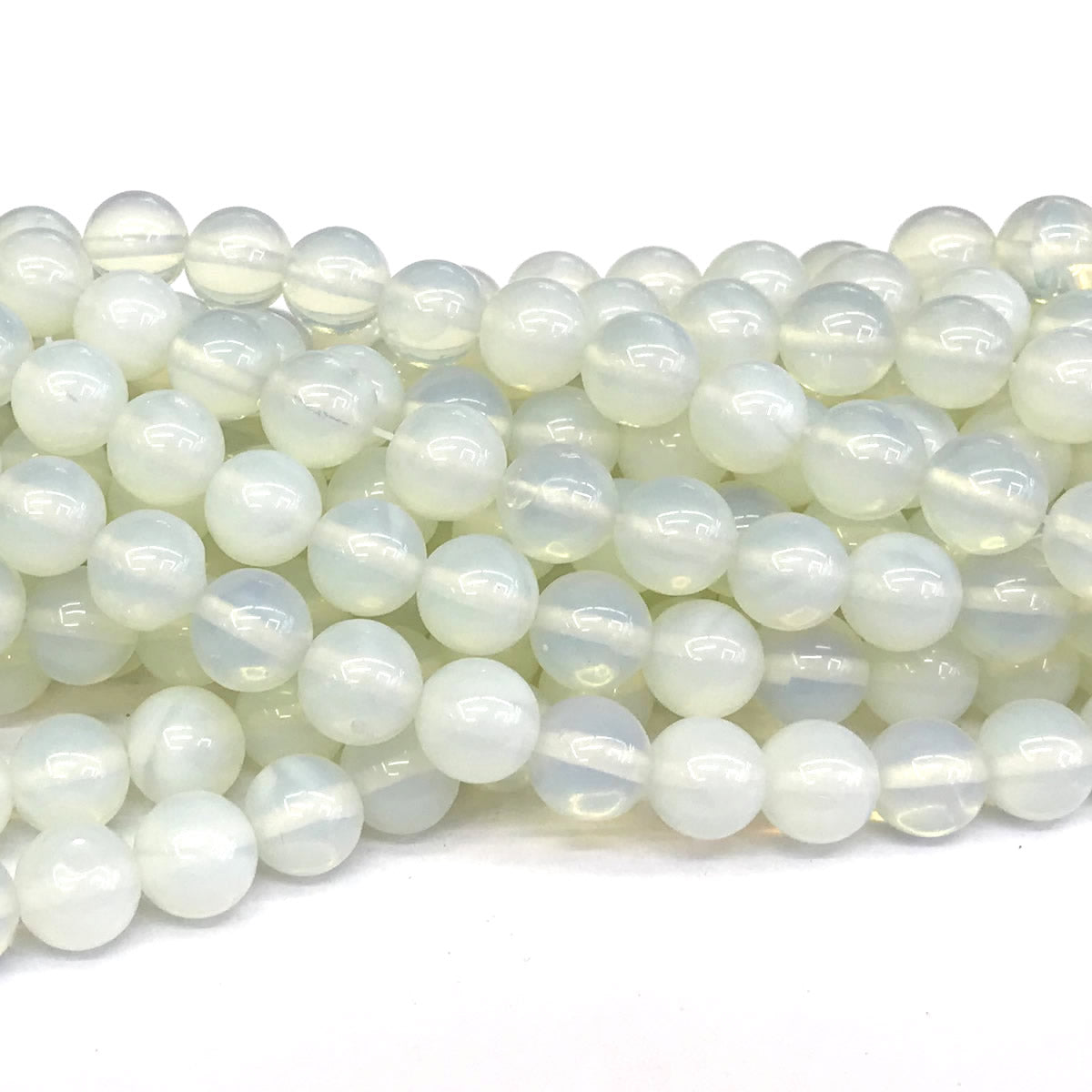 COP115 Opalite Beads Smooth Round 10mm 15" Strand