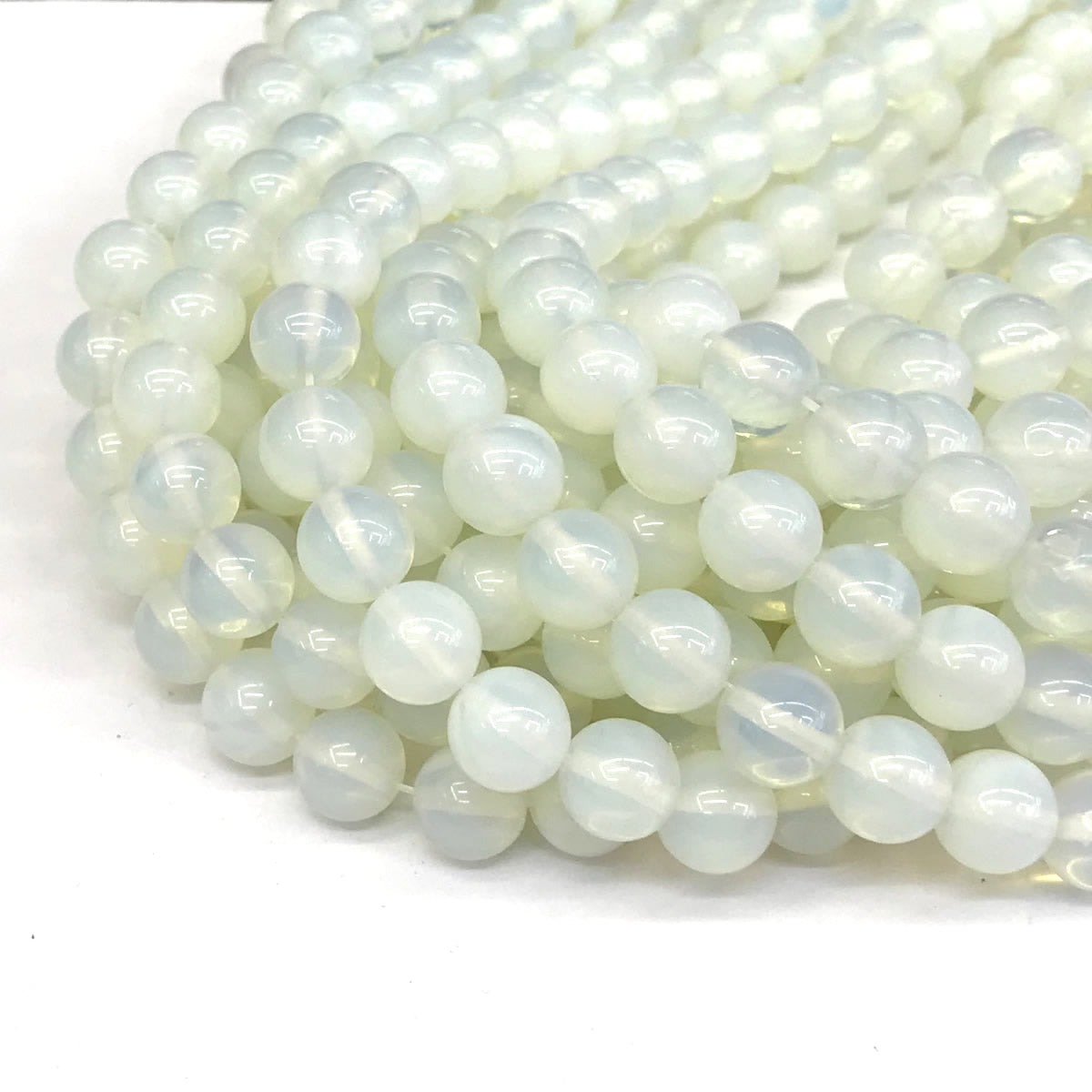 COP115 Opalite Beads Smooth Round 10mm 15" Strand