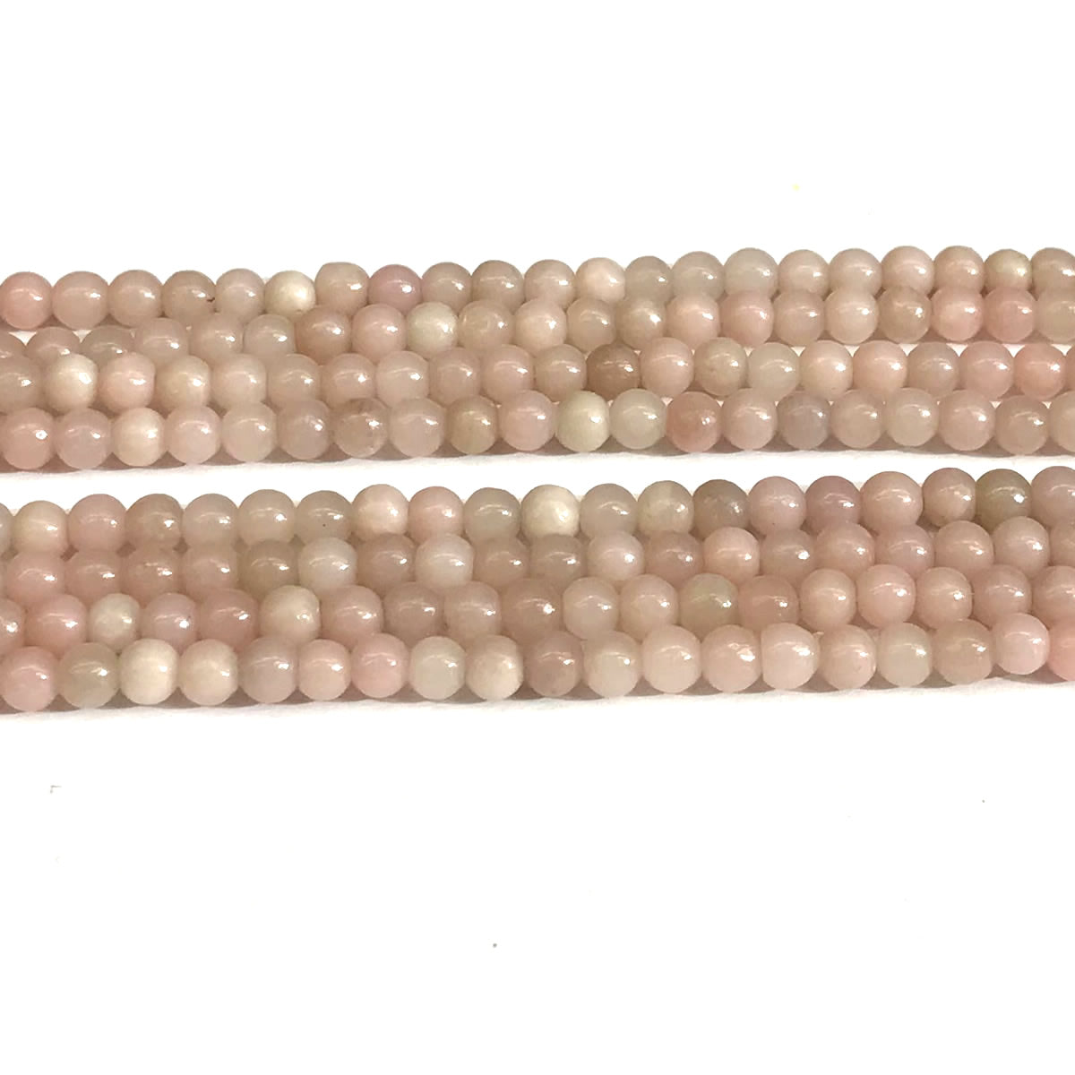 COP155 Chinese Pink Opal Beads Smooth Round 4mm 15" Strand