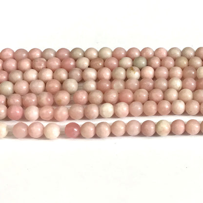 COP156 Chinese Pink Opal Beads Smooth Round 6mm 15" Strand