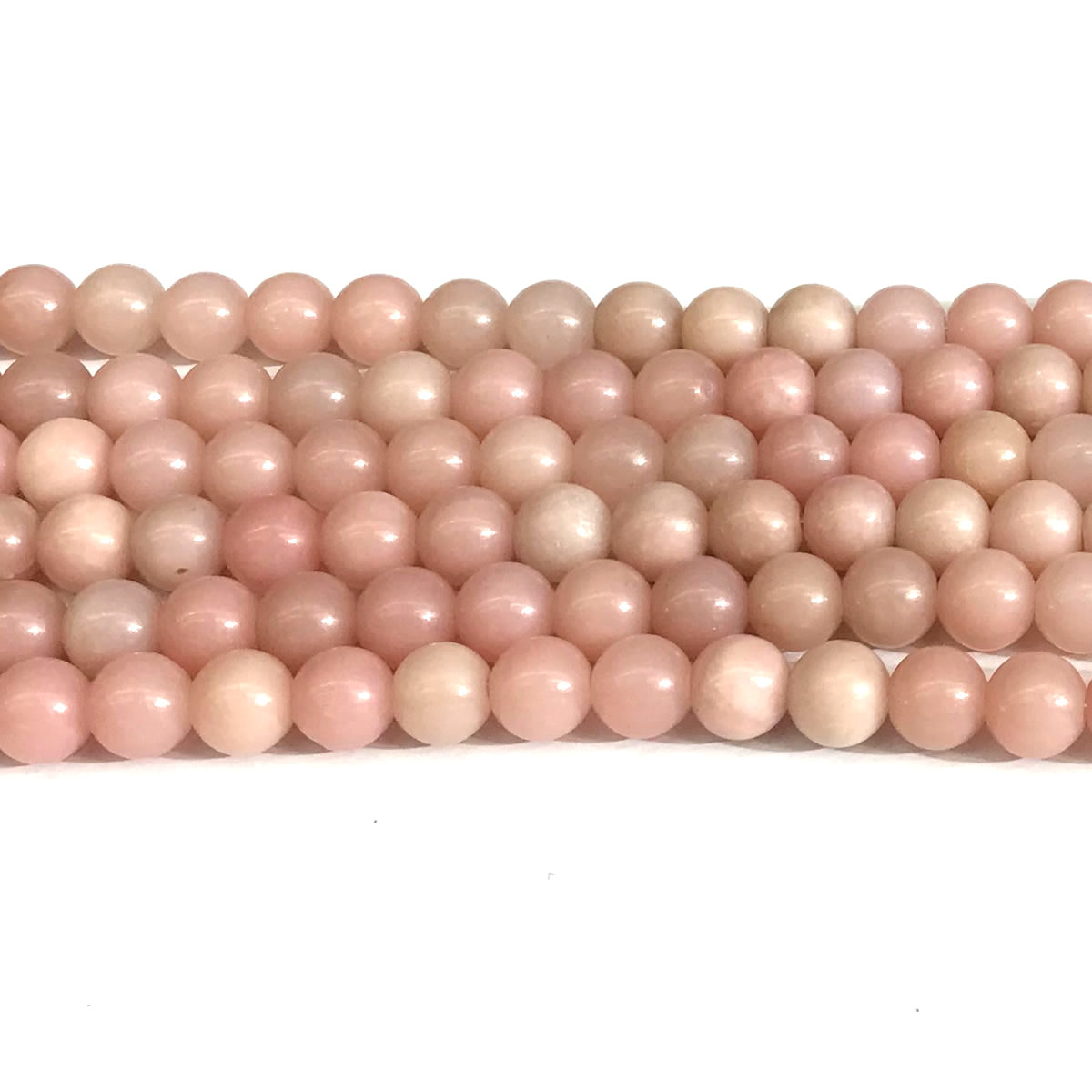 COP157 Chinese Pink Opal Beads Smooth Round 8mm 15" Strand