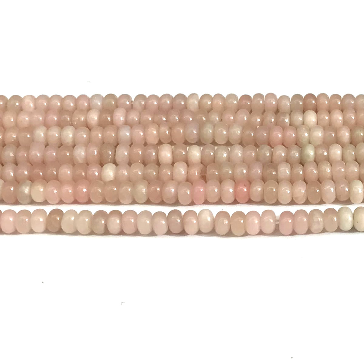 COP161 Chinese Pink Opal Beads Smooth Rondelle 2.5x4mm 15" Strand