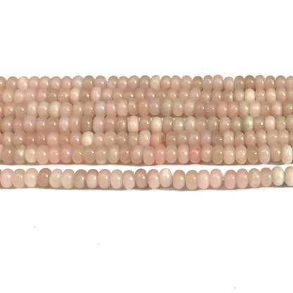 COP161 Chinese Pink Opal Beads Smooth Rondelle 2.5x4mm 15" Strand