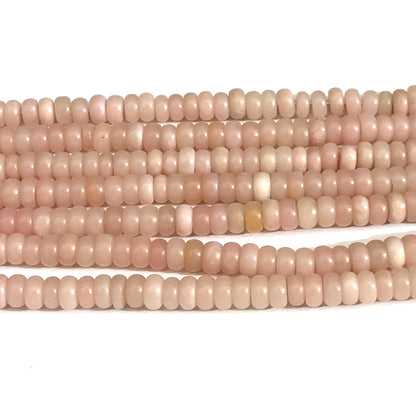 COP162 Chinese Pink Opal Beads Smooth Rondelle 4x6mm 15" Strand