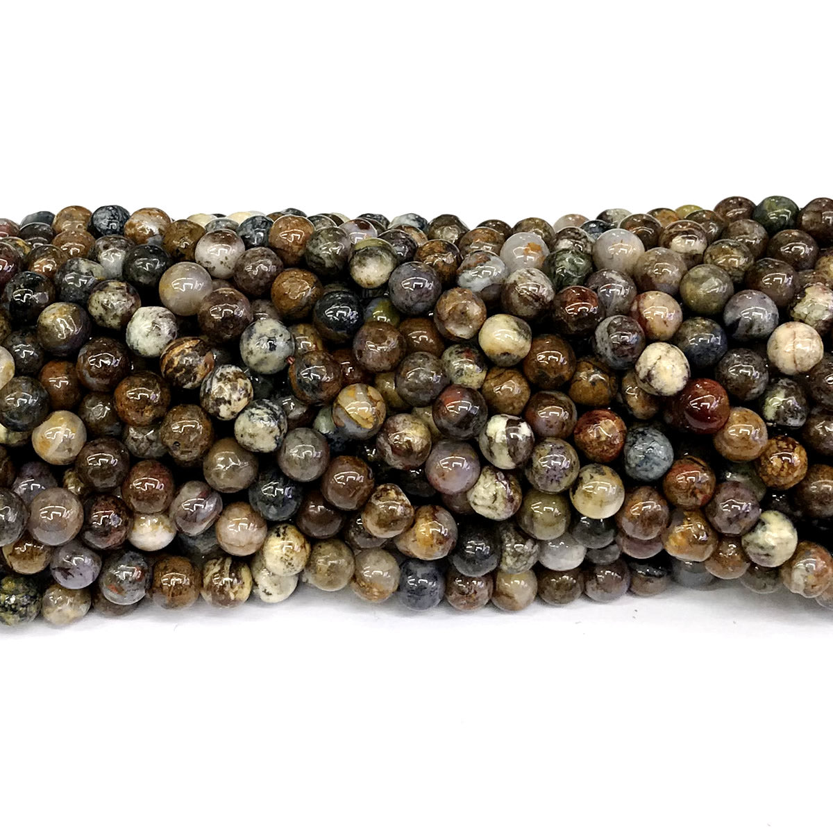 CPB01 Pietersite Gemstone Beads Smooth Round 4mm 15" Strand