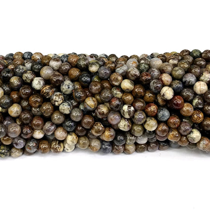 CPB01 Pietersite Gemstone Beads Smooth Round 4mm 15" Strand