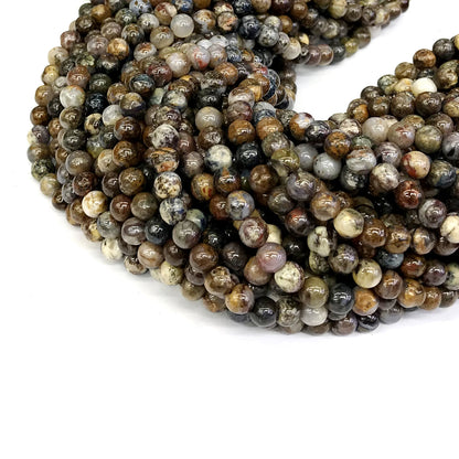 CPB01 Pietersite Gemstone Beads Smooth Round 4mm 15" Strand