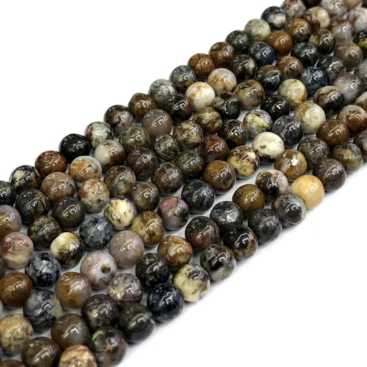 CPB02 Pietersite Gemstone Beads Smooth Round 6mm 15" Strand