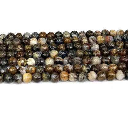 CPB02 Pietersite Gemstone Beads Smooth Round 6mm 15" Strand