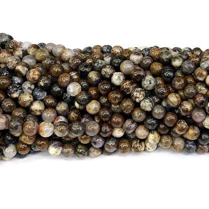 CPB02 Pietersite Gemstone Beads Smooth Round 6mm 15" Strand