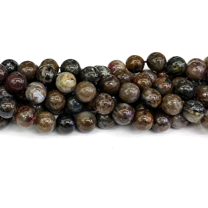 CPB04 Pietersite Gemstone Beads Smooth Round 10mm 15" Strand