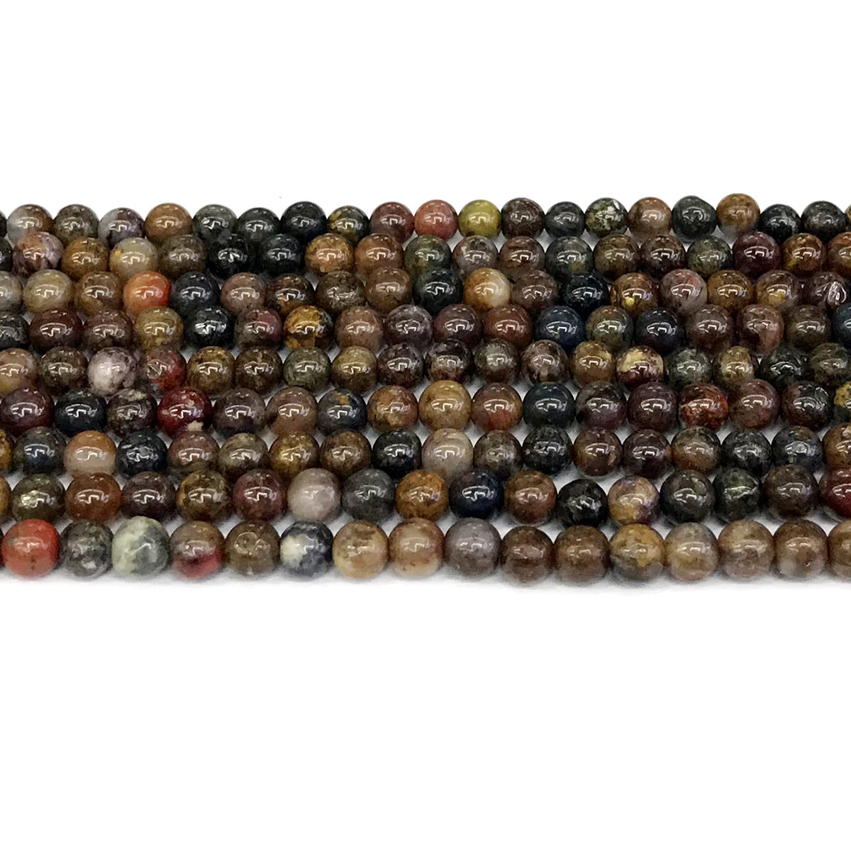 CPB10 Pietersite Gemstone Beads Smooth Round 4mm 15" Strand