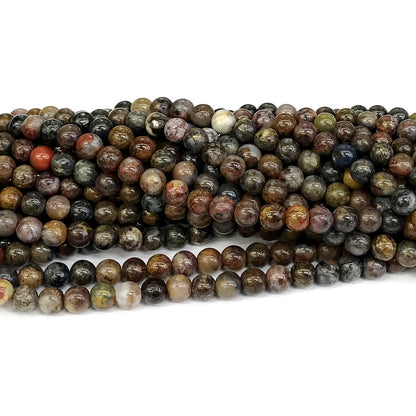 CPB10 Pietersite Gemstone Beads Smooth Round 4mm 15" Strand