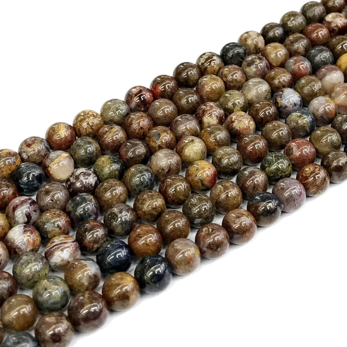 CPB11 Pietersite Gemstone Beads Smooth Round 6mm 15" Strand