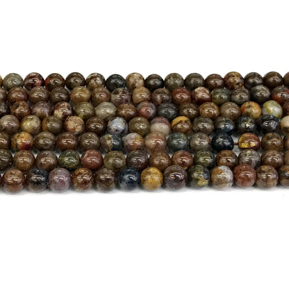 CPB11 Pietersite Gemstone Beads Smooth Round 6mm 15" Strand