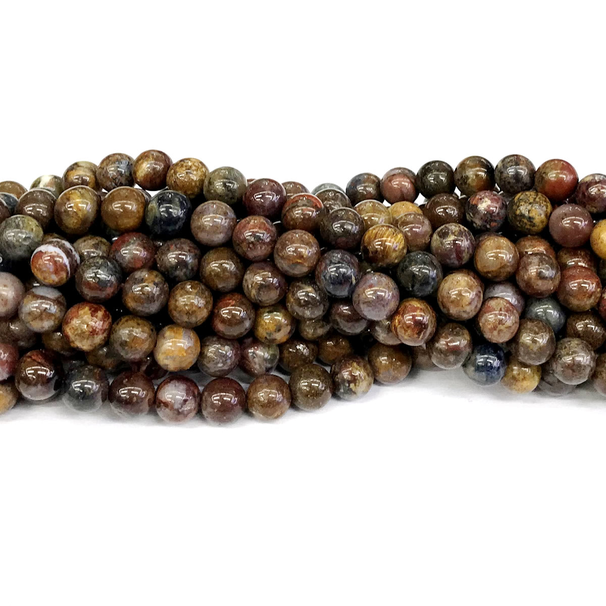 CPB11 Pietersite Gemstone Beads Smooth Round 6mm 15" Strand