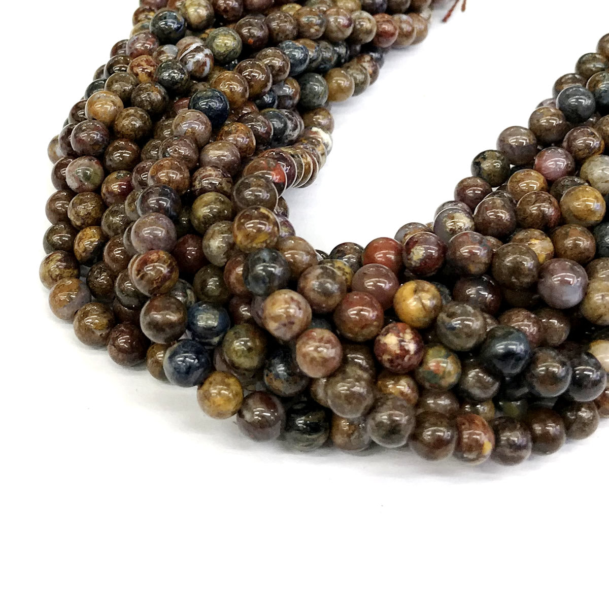 CPB11 Pietersite Gemstone Beads Smooth Round 6mm 15" Strand