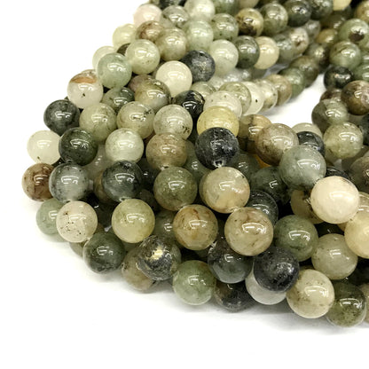 CQU149 Mixed Rutilated Quartz Beads Smooth Round 10mm 15" Strand