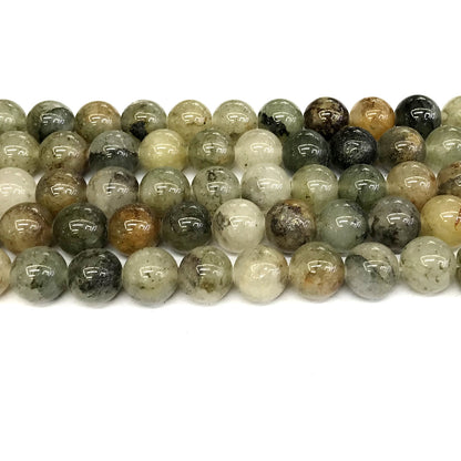 CQU150 Mixed Rutilated Quartz Beads Smooth Round 12mm 15" Strand