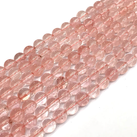 CQU156 Cherry Quartz Beads Smooth Round 6mm 15" Strand