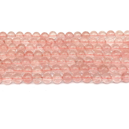 CQU156 Cherry Quartz Beads Smooth Round 6mm 15" Strand