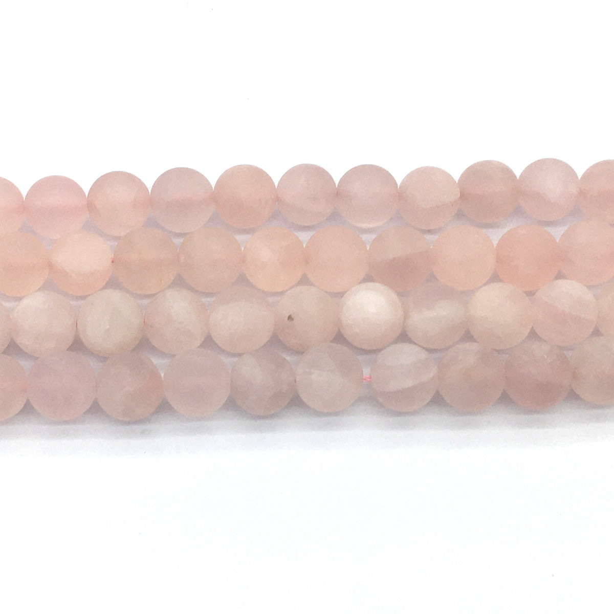 CQU177 Rose Quartz Beads Matte Round 12mm 15.5" Strand