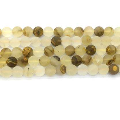 CQU200 Volcano Cherry Quartz Beads Matte Round 10mm 15.5" Strand