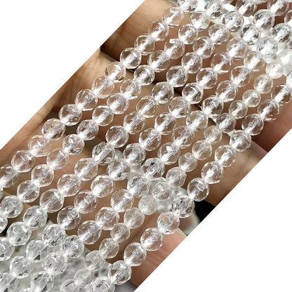 CQU241 Clear Quartz Beads Faceted Round 4mm 15.5" Strand