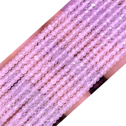 CRB02 Rose Quartz Beads Faceted Rondelle 2x3mm 15" Strand