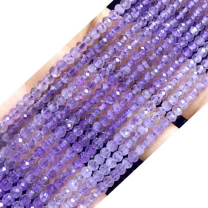 CRB03 Light Amethyst Beads Faceted Rondelle 2x3mm 15" Strand