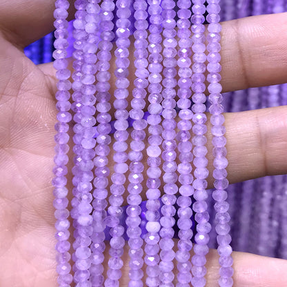 CRB05 Lavender Amethyst Beads Faceted Rondelle 2x3mm 15" Strand