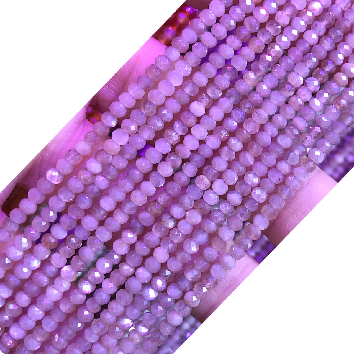 CRB09 Moonstone Gemstone Beads Faceted Rondelle 2x3mm 15" Strand