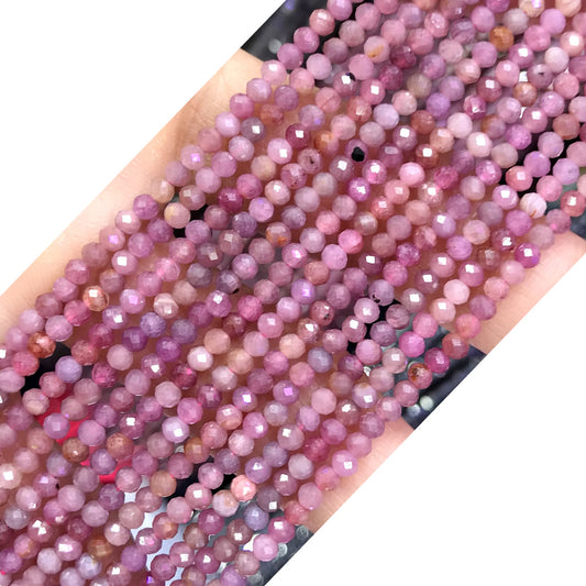 CRB10 Ruby Gemstone Beads Faceted Rondelle 2x3mm 15" Strand