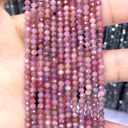 CRB10 Ruby Gemstone Beads Faceted Rondelle 2x3mm 15" Strand