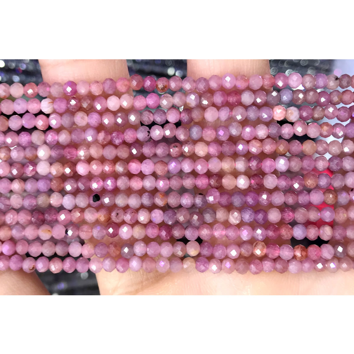 CRB10 Ruby Gemstone Beads Faceted Rondelle 2x3mm 15" Strand