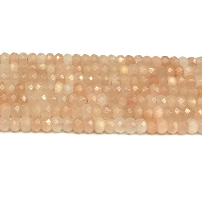 CRB114 Pink Aventurine Jade Beads Faceted Rondelle 4x6mm 15" Strand